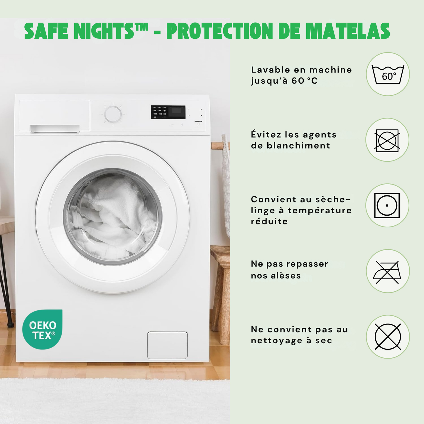 SafeNights™ – Protège-matelas